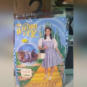 NWT  ADULT DOROTHY COSTUME LARGE * Dress Only